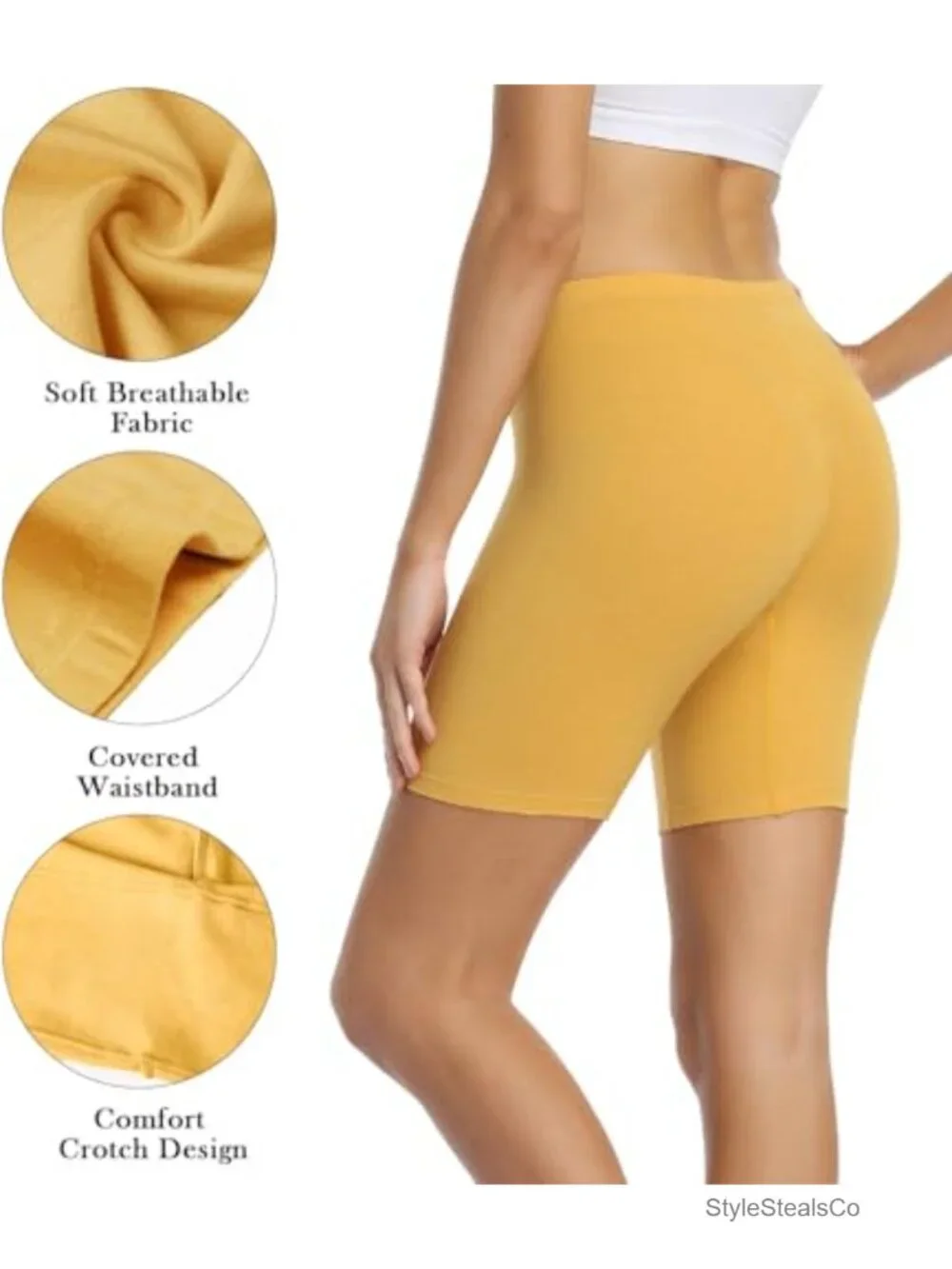 Cotton Boy Shorts Underwear Anti Chafing Soft Biker Shorts Plus Panties 4 Pack